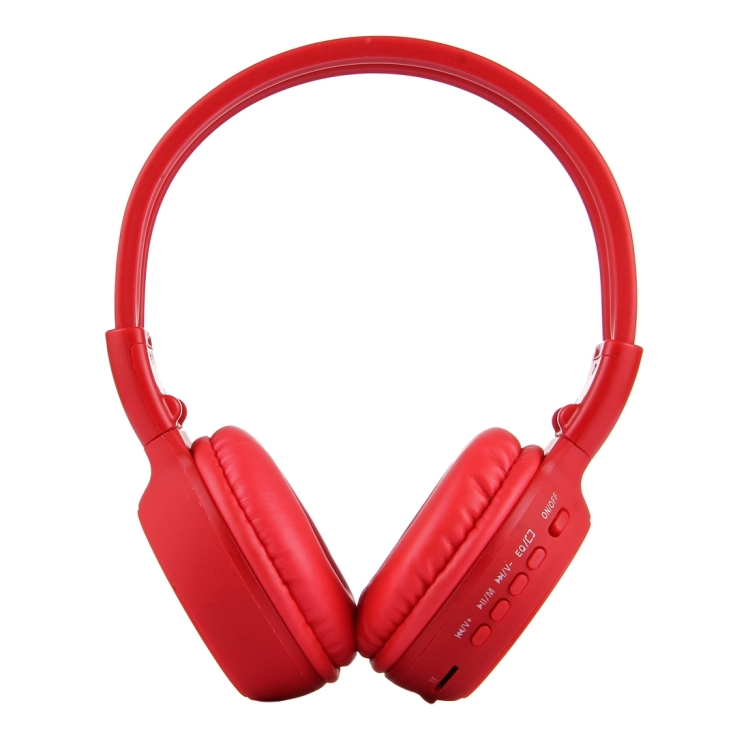 Zealot® BS-N65, Skládací stereo Hi-Fi Bezdrátová WiFi sluchátka s LCD obrazovkou, červené